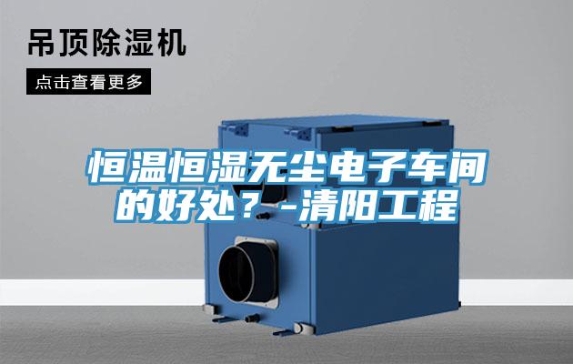 恒溫恒濕無塵電子車間的好處？-清陽工程