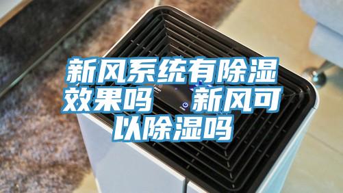 新風係統有除濕效果嗎  新風可以除濕嗎