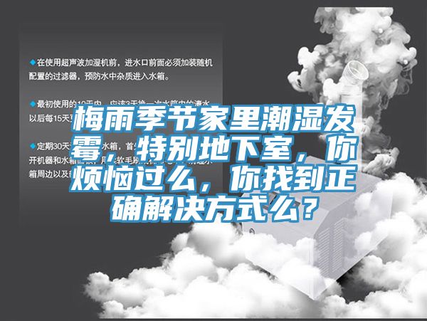 梅雨季節家裏潮濕發黴，特別地下室，你煩惱過麽，你找到正確解決方式麽？