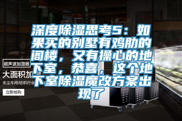 深度除濕思考5：如果買的別墅有雞肋的閣樓，又有操心的地下室，恭喜，這個地下室除濕魔改方案出現了